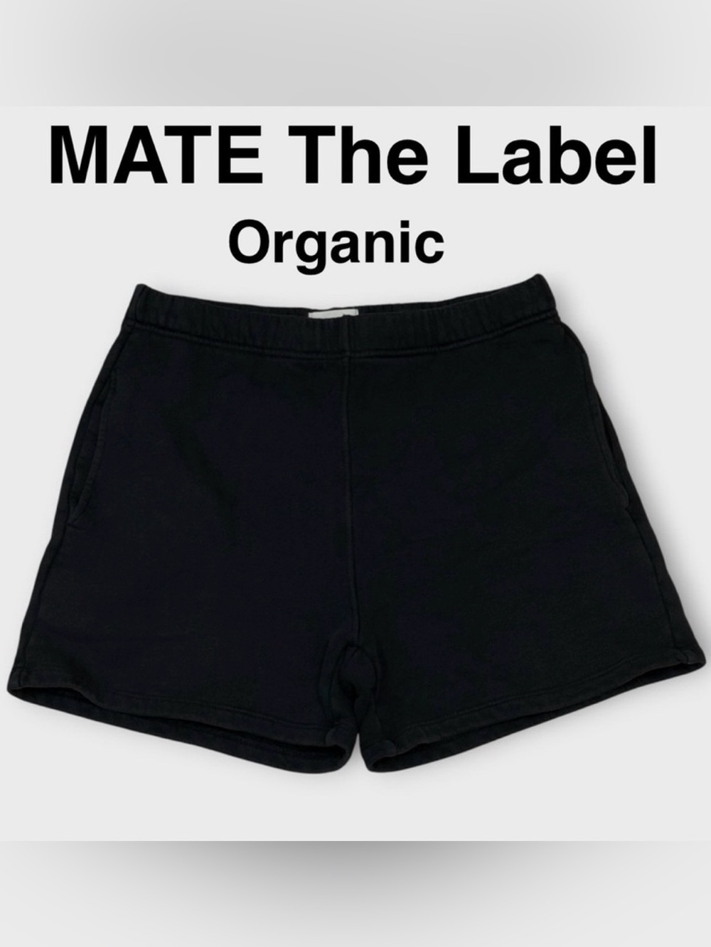 MATE the Label Black Organic Cotton Shorts NWT Small